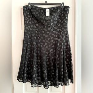 NWT Ann Taylor Polka Dot Strapless Dress Size 14